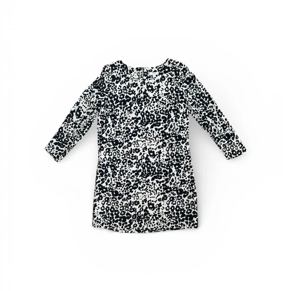 J Crew Women’s Jules Snowcat Print 3/4 Sleeve Dress Size 2 - Picture 3 of 12